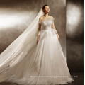 Elegant A Line Wedding Dress with Adjustable Train Length